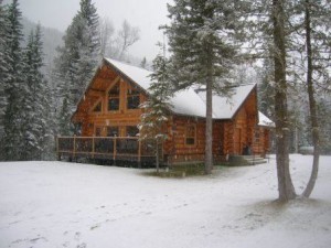 Log-cabin-snow
